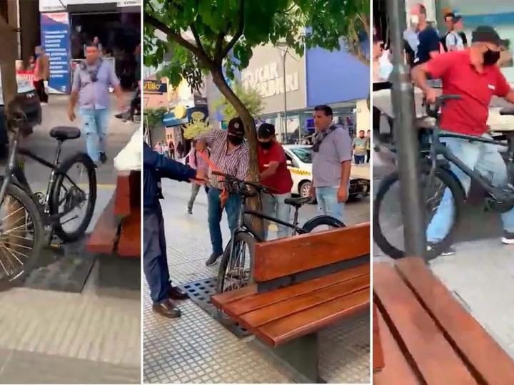 Sociedad  Tucumán: agentes de tránsito secuestraron la bicicleta de un repartidor por estar “mal estacionada