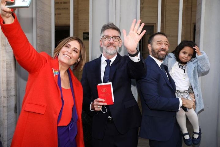 Luis Novaresio se casó con su pareja, el asesor inmobiliario Braulio Bauab
