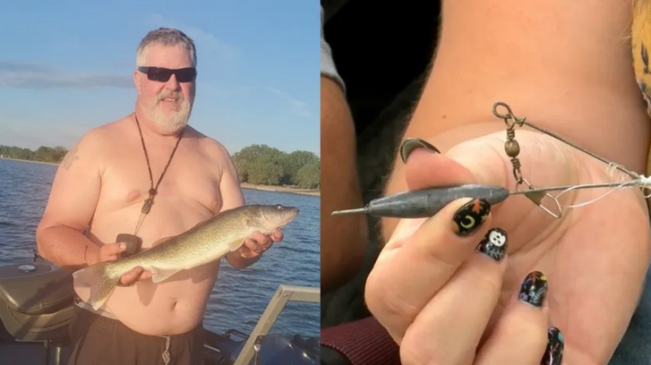 Este pescador hizo una mala maniobra y se atravesó el corazón con su propio anzuelo