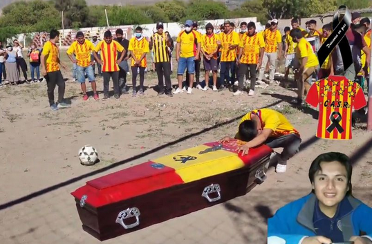 Curioso funeral de un joven: llevaron el ataúd a la cancha y le patearon penales